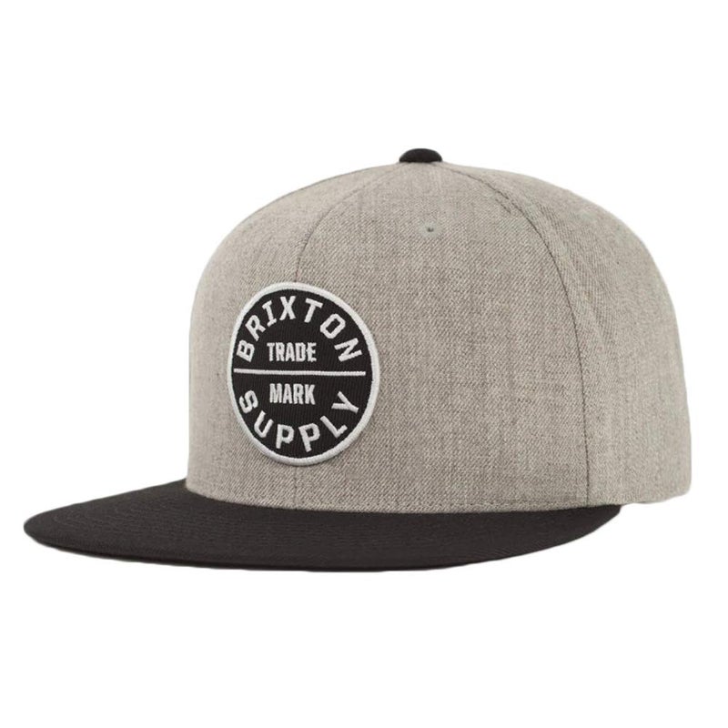 Brixton mens Oath Iii Snapback Baseball Cap, Light Heather Grey/Black, One Size US